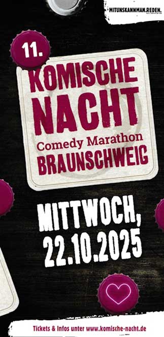 Komische Nacht Veranstaltungs-Flyer