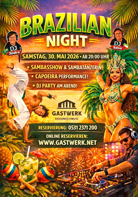 25 Jahre Jubiläumfsfeier: Brazilian Night im Gastwerk