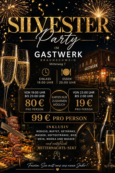 Silvester Party im Gastwerk